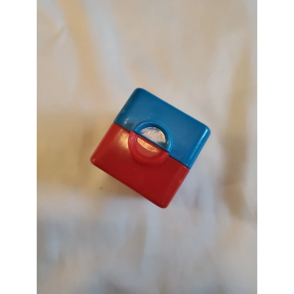 VTech Alphabet Activity Cube Replacement Part 2 Side Z M Letter Block Blue Red